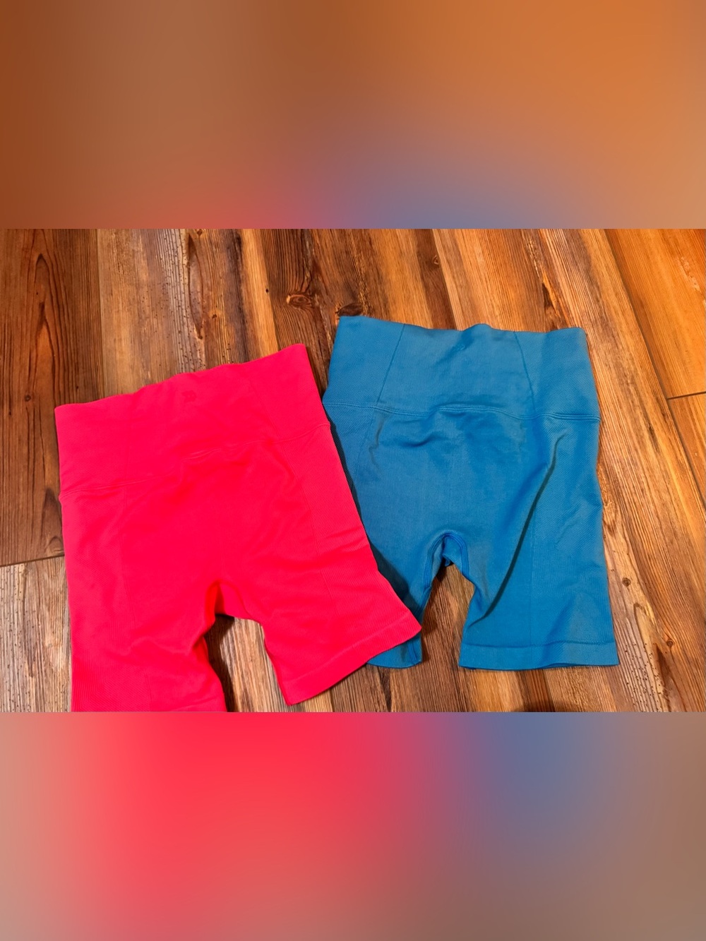 Bundle all  in motion Pink and Blue Women's Active Bike Shorts - Picture 2 of 5